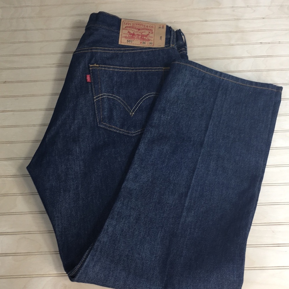 Levi’s Mens Straight Leg 100% Cotton Jeans 36